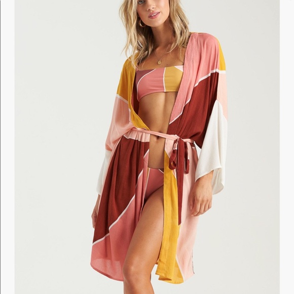 Billabong ☀️ Another Sky Kimono Cover Up - Picture 2 of 15
